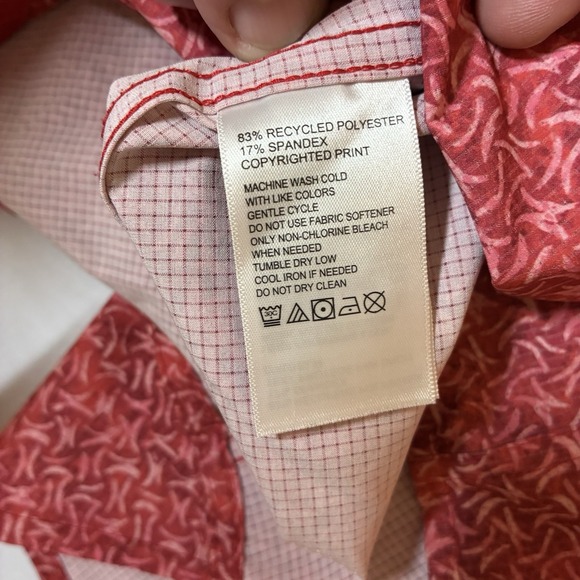 Tommy Bahama Island Zone Hawaiian Shirt Mens X Large Red Stretch Button Up - Picture 7 of 7